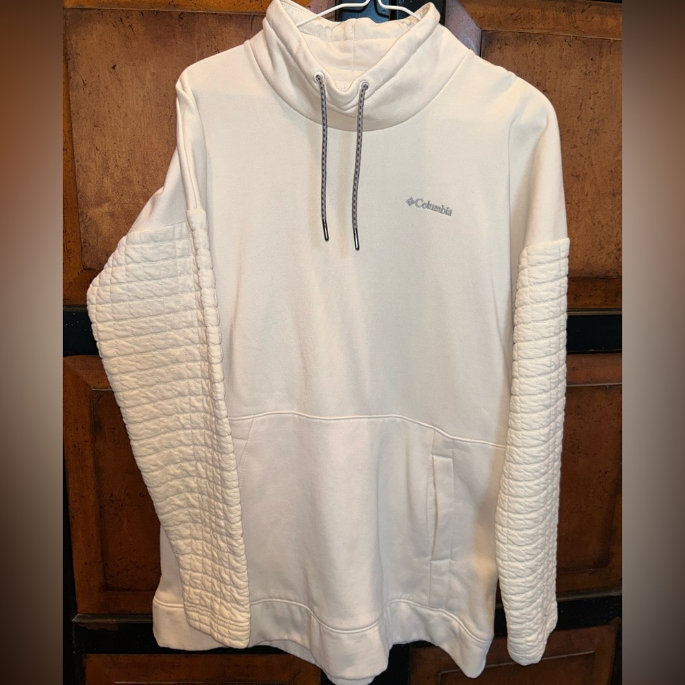 Columbia Beige Quilted Hoodie